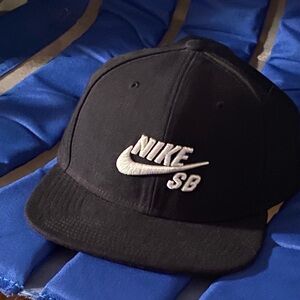 Nike Black Snapback Cap with White Internal Logos